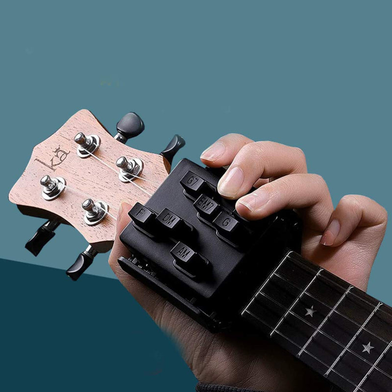 OSALADI Guitar Attachment Eliminates Finger Pain And String Buzzing Classical Chord Guitar Practice Tool For Beginner (Black)