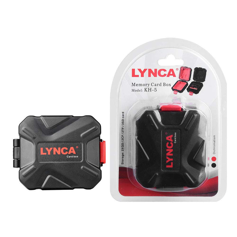 LYNCA Memory Card Case Holder, Memory Card Hard Protector Case Professional Water-Resistant Anti-Shock Camera Card Storage Box for 3 SD Cards 2 TF/Micro SD Cards 2 CF Cards 2 XQD Cards