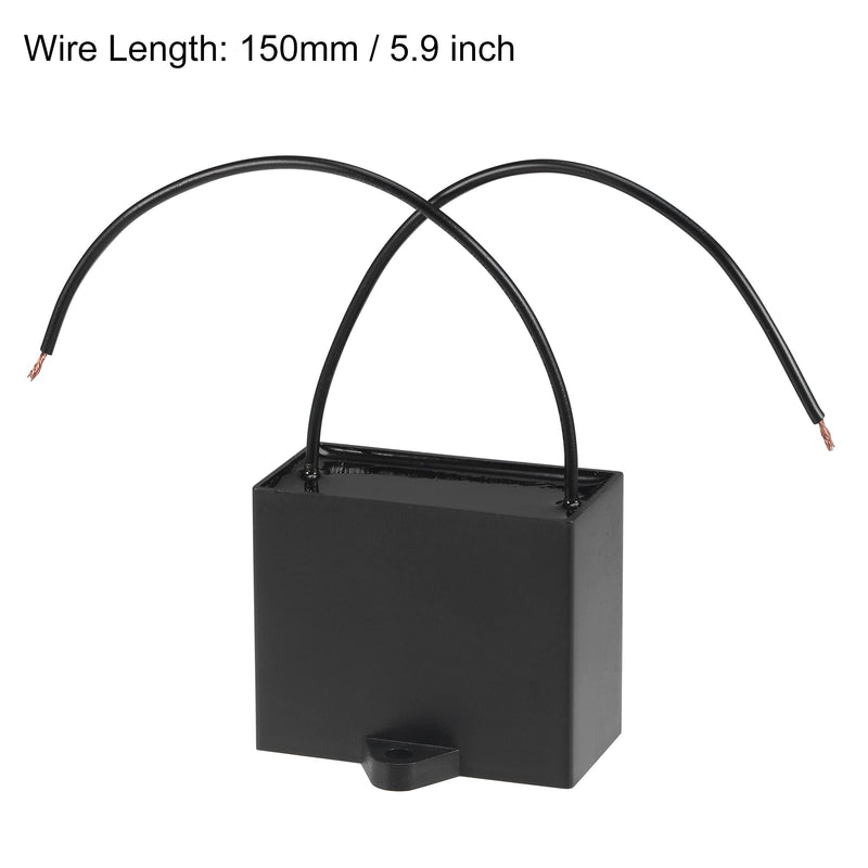 uxcell Ceiling Fan Capacitor CBB61 22uF 350V AC 2 Wires Metallized Polypropylene Film Capacitor 58x48x30mm for Electric Fan Pump Motor Generator
