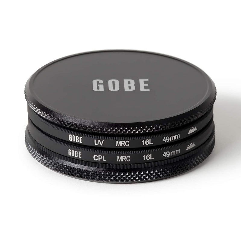 Gobe 49mm UV + Circular Polarizing (CPL) Lens Filter Kit (3Peak)
