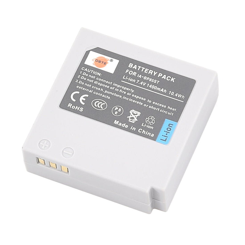 DSTE IA-BP85ST Li-ion Battery + Charger DC50 Compatible with Samsung BP85ST, VP-HMX08, VP-HMX10, VP-HMX10C, VP-MX20, VP-MX25, HMX-H100, SC-HMX10, SC-MX10, SC-MX20, SMX-F30, SMX-F33