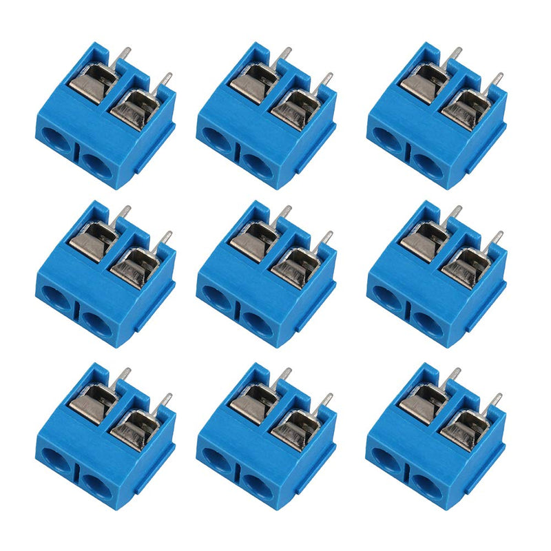 KeeYees 60pcs 5mm Pitch 2 Pin & 3 Pin PCB Mount Screw Terminal Block Connector for Arduino (50 x 2 Pin, 10 x 3 Pin)