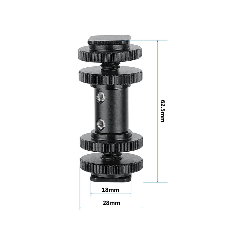 CAMVATE Double-end Cold Shoe Adapters with Lock Nuts for DSLR Camera Flash Light Accessories - 2942