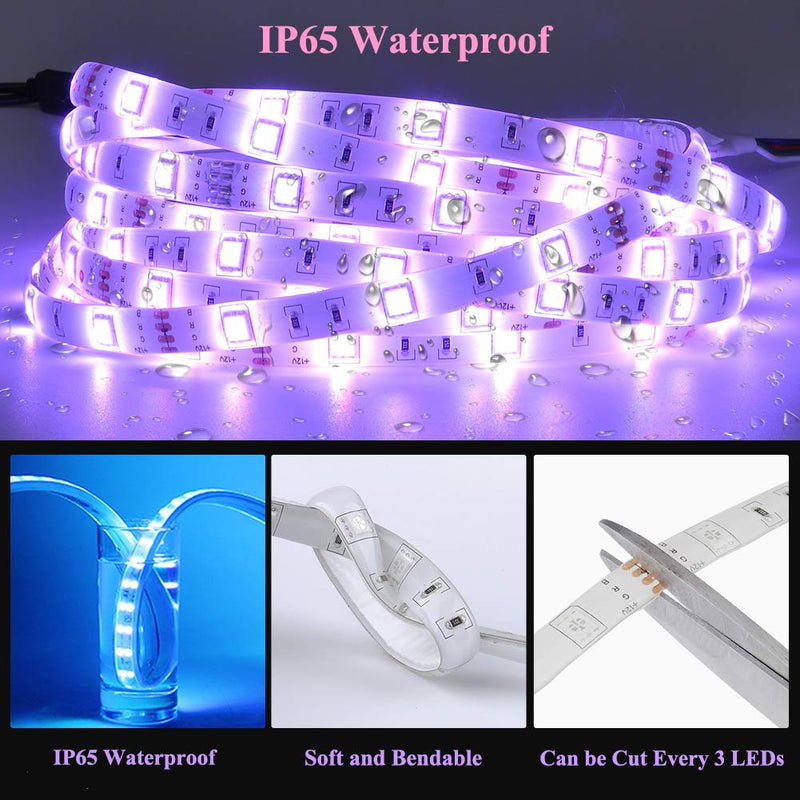 [AUSTRALIA] - LED Strip Lights, Starlotus Waterproof 32.8feet/10M LED Light Strip SMD5050 300Leds RGB Color Changing LED Strips with 44 Keys IR Remote Controller and 12V Power Supply for Indoor and Outdoor Lighting 
