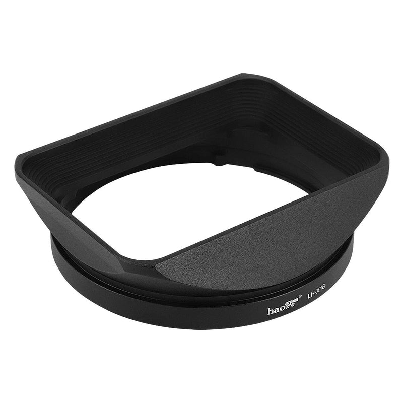 Haoge LH-X18 Bayonet Square Metal Lens Hood Shade with Cap for Fujifilm Fuji Fujinon XF 16-80mm F4 R OIS WR XF16-80mmF4 Lens