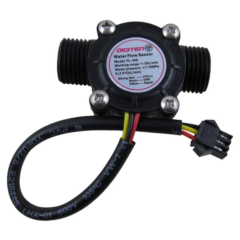 [AUSTRALIA] - DIGITEN G1/2" Flow Water Sensor Meter+Digital LCD Display Quantitative Control 1-30L/min 