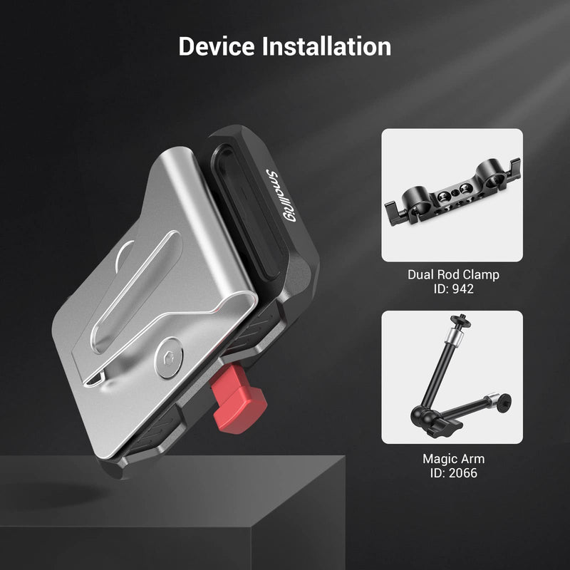 [AUSTRALIA] - SMALLRIG Mini V-Lock Mount Battery Plate with Belt Clip - 2990 