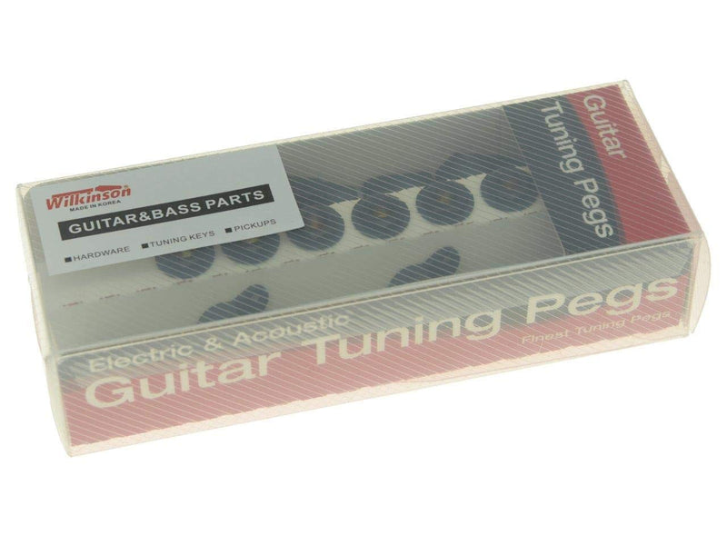 Wilkinson 3x3 Black E-Z Post Guitar Tuners E-Z-LOK Guitar Tuning Keys Machine Heads for Acoustic Guitars