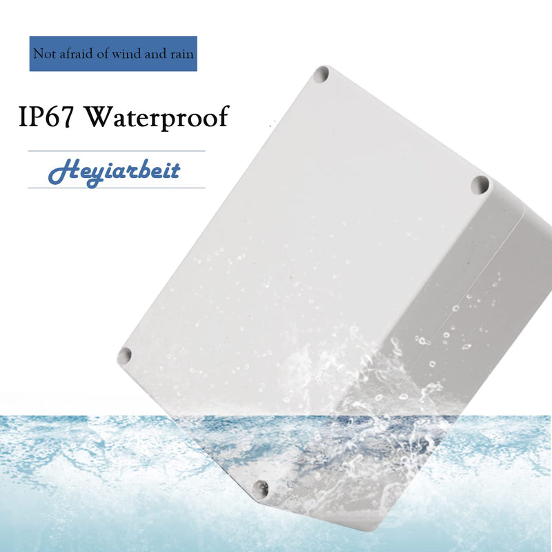 Heyiarbeit ABS Plastic Dustproof Waterproof IP67 Junction Box Universal Electrical Project Enclosure 3.27" x 3.19" x 2.20" 83x81x56mm