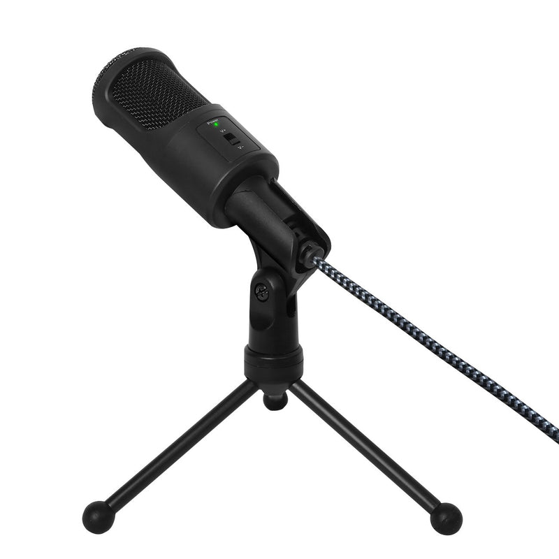 Woxter Mic Studio 50 Condensation Microphone with Tripod Included, USB Connection, Compatible with Youtube, Skype, Twitch, Black Woxter Mic Studio 50