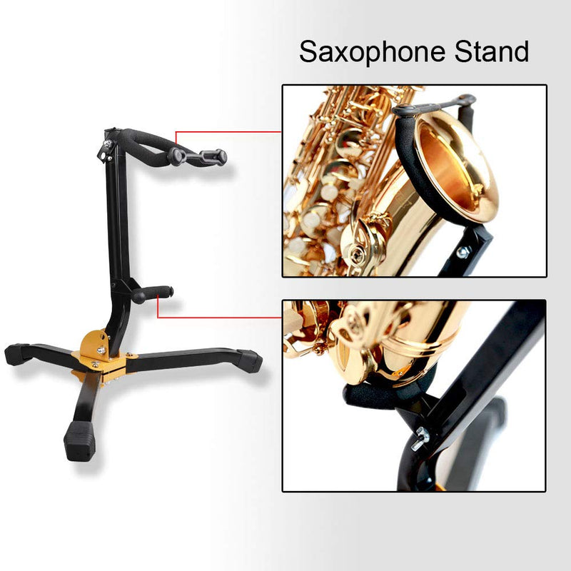 Mr.Power Portable Alto Tenor Sax Stand Holder Foldable Metal Leg Tripod Bracket Rack For Saxophone Woodwind Accessories