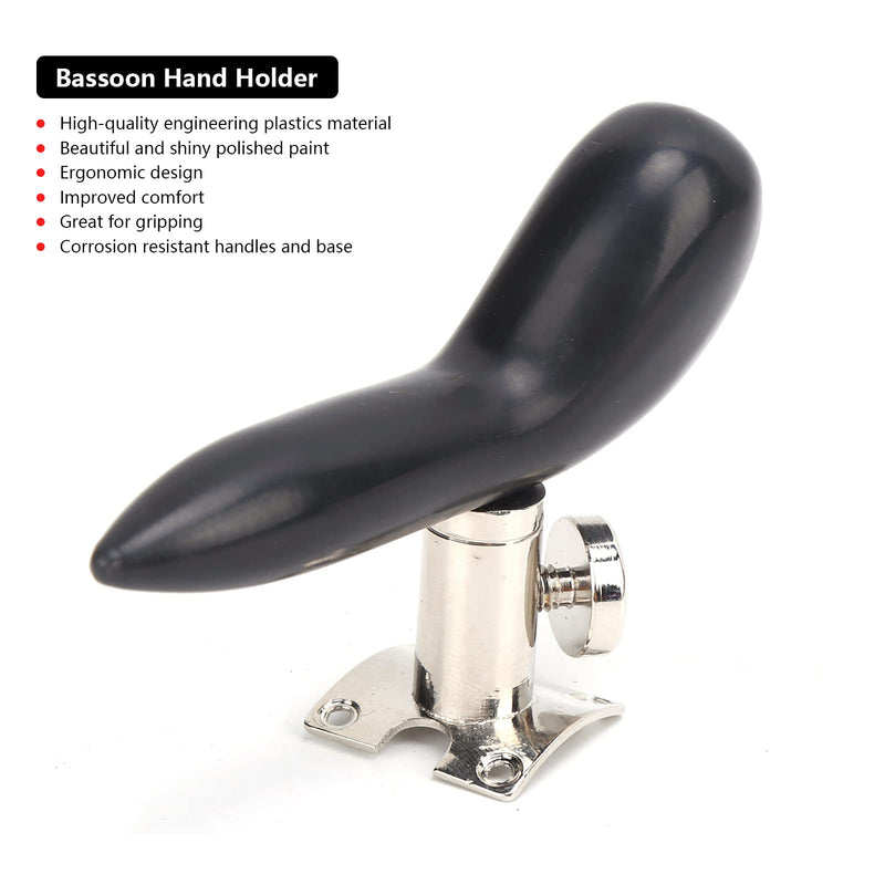 Bassoon Hand Holder Polished Ergonomic Bassoon Saddle Rest Bassoon Handle Base with Fixing Screws and Base Accessory