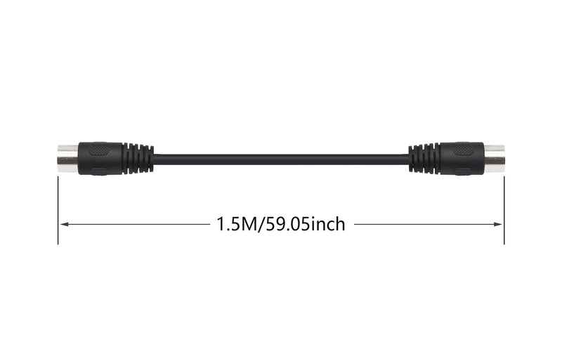 [AUSTRALIA] - CERRXIAN Din 7Pins Male to Male Speaker Audio System Signal Control Cable (1.5m) 1.5m 