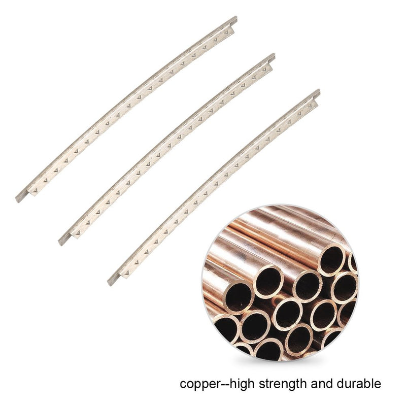 Alomejor Guitar Fret Wire 24pcs 2.2mm Width Durable Electric Guitar Fret Wire Replacement Parts White Copper