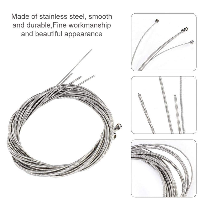 Dilwe Bass Strings, 5 Pcs Stainless Steel Strings for Electric Bass Guitar Replacement Parts Accessories