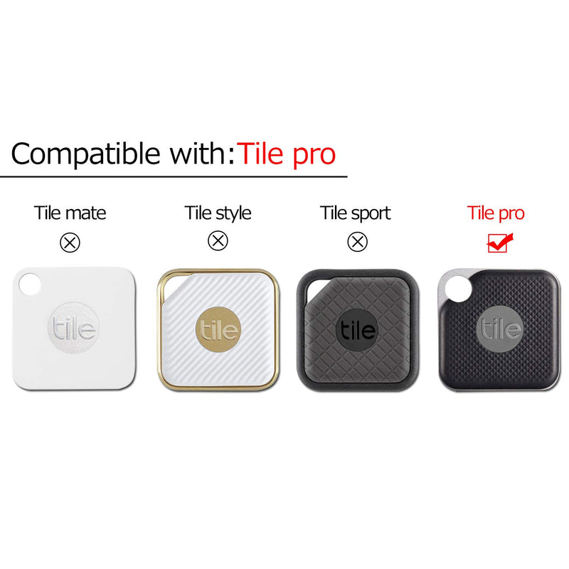 (2 Pack) Seltureone Silicone Case Compatible for New Tile Pro (2020 & 2018) with Keychain, Anti-Scratch Lightweight Soft Protective Sleeve Skin Cover (Device Not Included)-Black Black*2