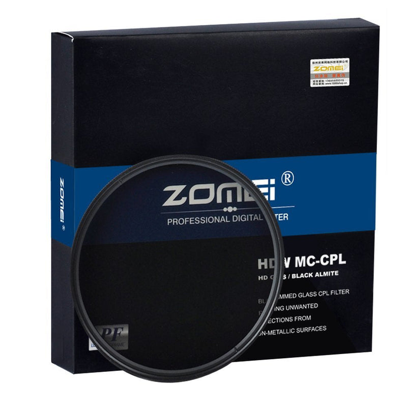 ZOMEI 58mm 18 Layer Multi-Coated HD Ultra Slim Waterproof SHOTT Schott Camera Lens Polarizing Polarizer Circular CIR-PL CPL Filter with Rotating Ring