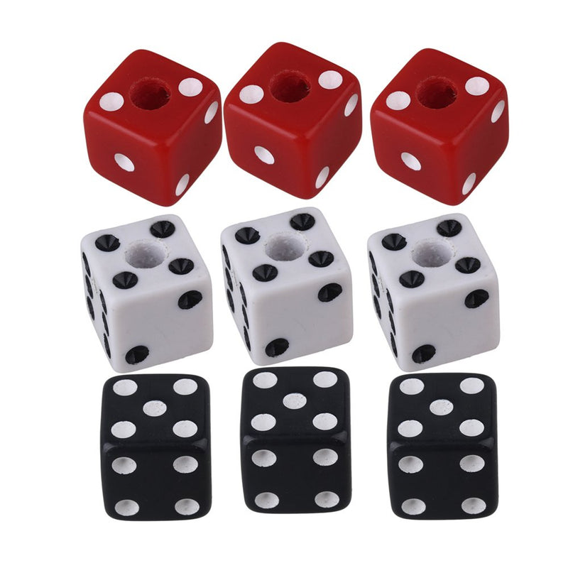 [AUSTRALIA] - BQLZR Multicolor Plastic Dice Guitar Tone Volume Control Knobs with Wrench for Electric Guitar Pack of 9 
