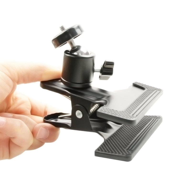 Foto&Tech 3 Pieces Metal Tripod Clip Clamp Mount 360 Mini Ball Head 1/4 Inch Screw Compatible with HTC Vive Base Station Oculus Rift Sensor Lighthouse Canon Nikon Flash Lighting Speedlite DSLR Camera