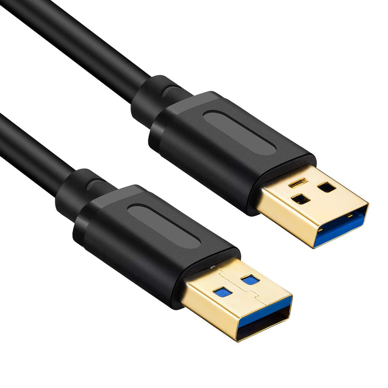 USB 3.0 A to A Male Cable 15Ft,USB to USB Cable USB Male to Male Cable USB Cord with Gold-Plated Connector for Hard Drive Enclosures, DVD Player, Laptop Cooler (15Ft/5M) 15 Ft