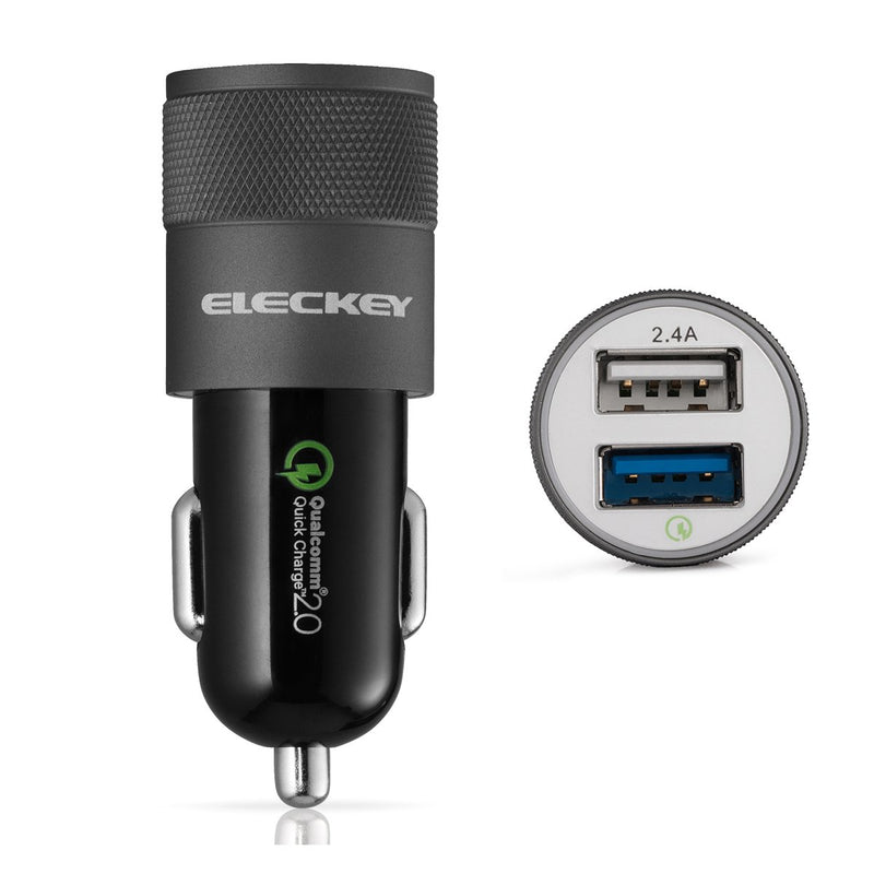 Eleckey EK0001 USB Rapid Car Charger Adapter for Samsung Galaxy S7/S7Edge, S6 / S6 Edge/Note 5 and More