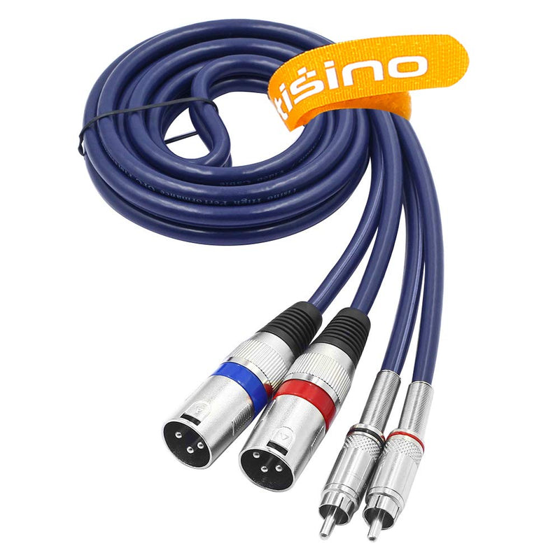 [AUSTRALIA] - DISINO Dual RCA to XLR Male Cable, 2 XLR to 2 RCA/Phono Plug HiFi Stereo Audio Connection Microphone Cable Wire Cord - 5 Feet / 1.5m 5 FT 