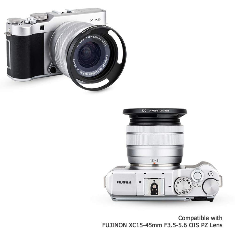 52mm Screw In Lens Hood Shade Cover for Fujifilm Fuji Fujinon XC 15-45mm F3.5-5.6 OIS PZ Lens on Camera X-T30 X-T20 X-T10 X-T200 X-T100 X-A7 X-A5 X-A10 X-E3 X-E2S X-E2 X-S10 X-T4 X-T3 X-T2 Xpro3 Xpro2