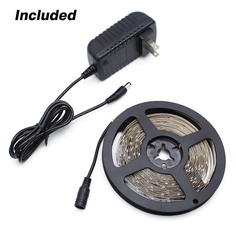 [AUSTRALIA] - 24W UV LED Strip Light Kit, 395nm-405nm Black Light, Non-Waterproof, 16.4FT 300LEDs Purple Lighting LED Strip with Power Supply for Grow Party, Fluorescent, UV Body Paint, UV Poster 