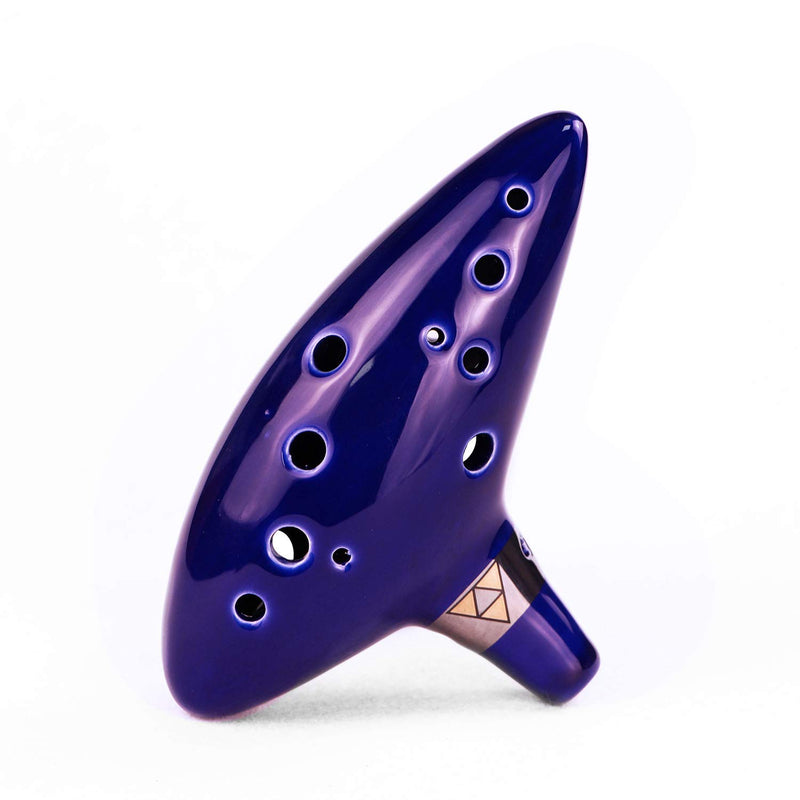 Legend of Zelda Ocarina of Time Triforce Link 12 Hole Alto C Mediant Tone Ocarina Zelda Cosplay Ceramic Replica + Textbook