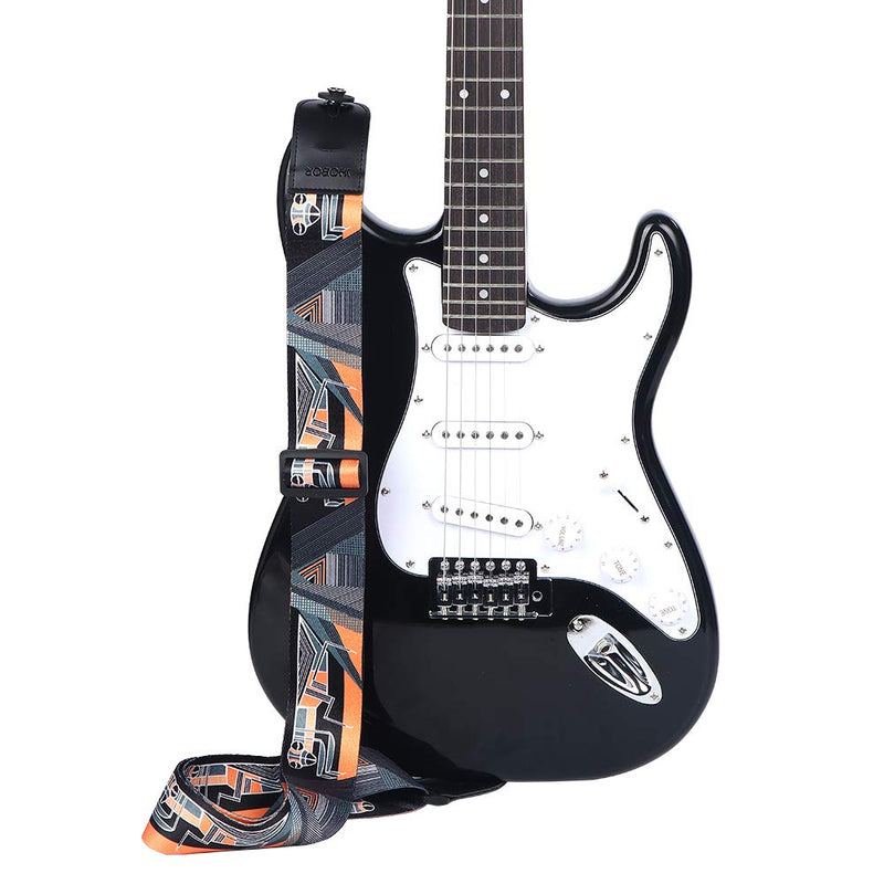 Guitar Strap, IHOBOR Adjustable Crawling Mantis Guitar Strap with Premium Leather Ends, Acoustic Electric Bass Guitar Strap with Strap Locks & Strap Picks Animal Crawling Mantis
