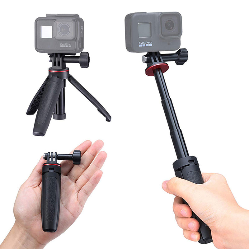 Extension Pole Tripod, Mini Selfie Stick Tripod Stand Handle Grip Compatible with GoPro 9 8 7 6 5 4 Max DJI OSMO Action Insta360 One X SJCAM Vlogging