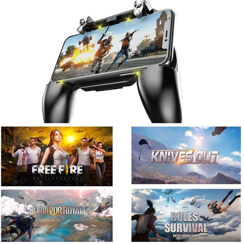 [AUSTRALIA] - COOBILE Mobile Game Controller for PUBG Mobile Controller L1R1 Mobile Game Trigger Joystick Gamepad for iOS & Android Phone(W10 update) W10 update 