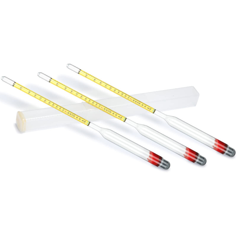[AUSTRALIA] - Hydrometer Alcohol 0-200 Proof and Tralle Alcohol Hydrometer for Liquor, Distilling Moonshine Alcoholmeter, for High Alcohol Proof (3 Pieces) 3 