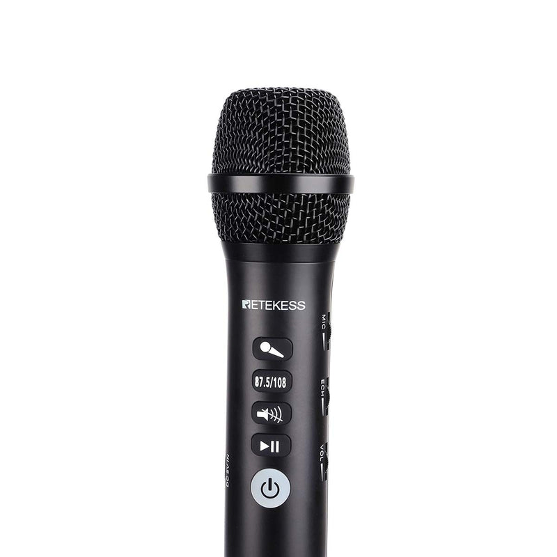 [AUSTRALIA] - Retekess TR617B Wireless Bluetooth Karaoke Microphone, 3-in-1 Portable Handheld Wireless Microphone, Battery Operated Microphone with Speaker for Karaoke, Party 