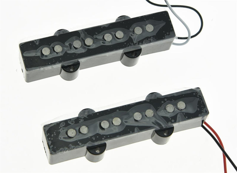 [AUSTRALIA] - KAISH Black Alnico 5 J Bass Pickups Set 60s Vintage Sound 4 String Jazz Bass Pickup 