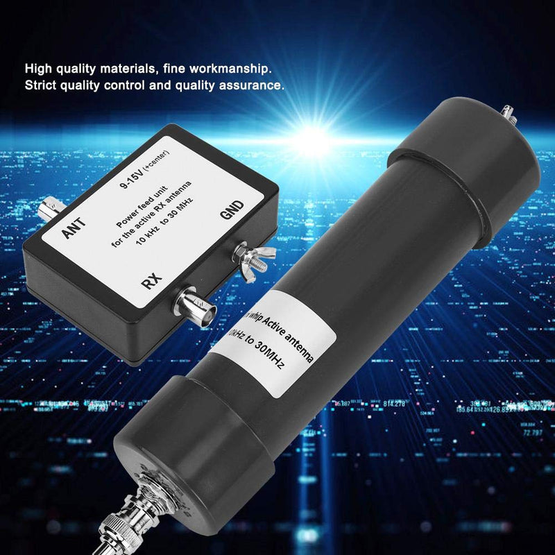 Active Antenna, 10 kHz - 30 MHz Mini Whip Active Antenna with Portable Cable for Radio Communication with Accuracy Process