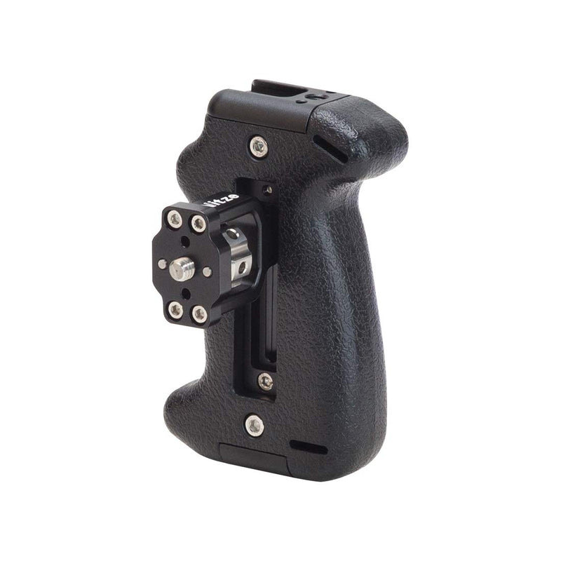 Nitze Adjustable Plastic Side Handle Grip Universal Camera Cage Handle with 1/4’’ Locating Pin and Cold Shoe Mount for Camera Cage Shoulder Mount Support - PA22-G1/4