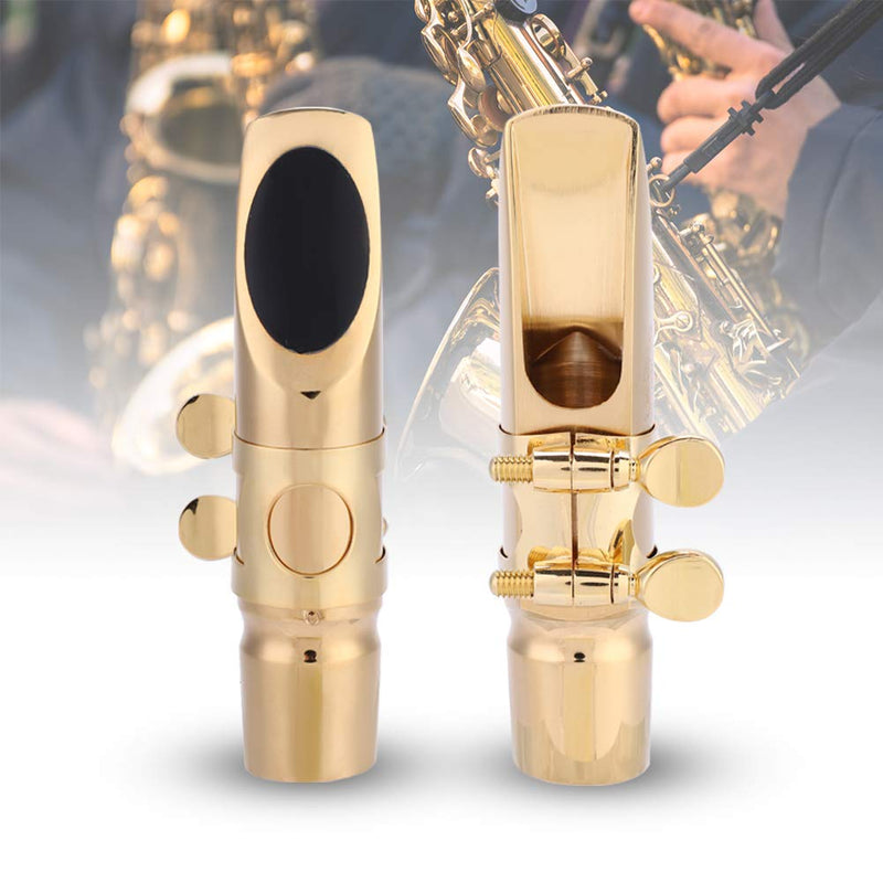[AUSTRALIA] - Dilwe Sax Mouthpiece, EB Alto Sax Saxophone 6C Mouthpiece with Cap Pads Musical Instruments Accessory 