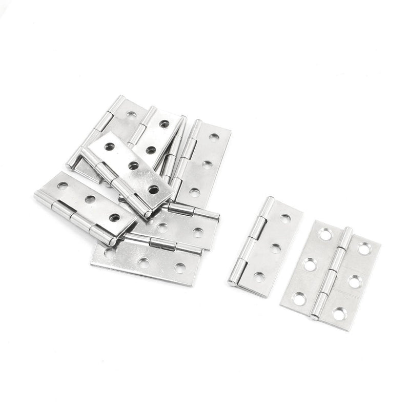 [AUSTRALIA] - Onwon 10 Pcs Folding Butt Hinges Silver Tone Home Furniture Hardware Door Hinge 