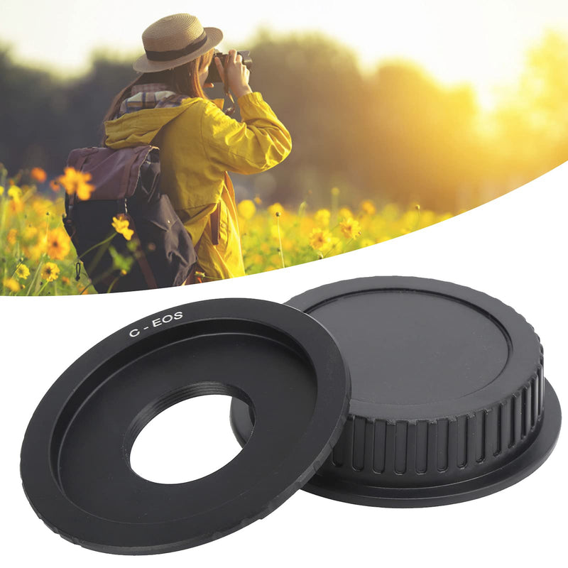 Hilitand for C‑EOS Lens Adapter Ring with Back Cap for C Mount Lens to for Canon EF/EF‑S Camera