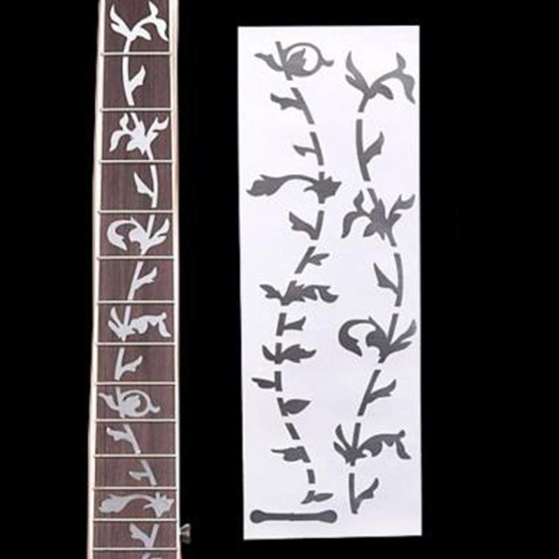 Tree of Life DIY Guitar Neck Fretboard Stickers, Fret Inlay Stickers for Music Guitar, Bass, Acoustic Guitar, Electric Guitar, Silver Thin