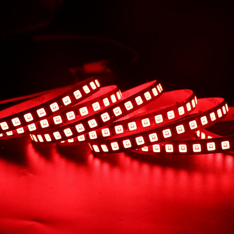 XUNATA 16.4ft LED Flexible Light Strip, 600 Units SMD 5054 LEDs(5050 Upgraded), 12V DC Waterproof IP65 Light Strips, LED Ribbon, DIY Christmas Home Kitchen Indoor Party Decoration (Red) Waterproof IP65 16.4ft/5m Red