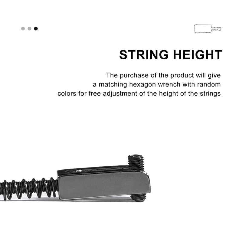 [AUSTRALIA] - SAPHUE Guitar Bridge Saddle with Spring Screws Wrench Tremolo for Fender Strat Stratocaster Tele Telecaster Electric Guitar Replacement Parts Accessories 6Pcs Bridge Saddles（Black） Black 
