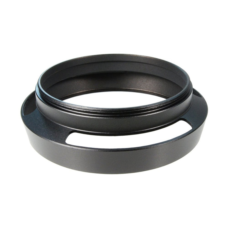 CamDesign 46mm Pro Angle Vented Metal Lens Hood Sun Shade Compatible with Leica/Contax Zeiss/Voigtlander/Panasonic Lumix/Fujifilm/Olympus/Nikon/Canon/Sony/Pentax/Samsung/Sigma Cameras w/ 55mm lens cap