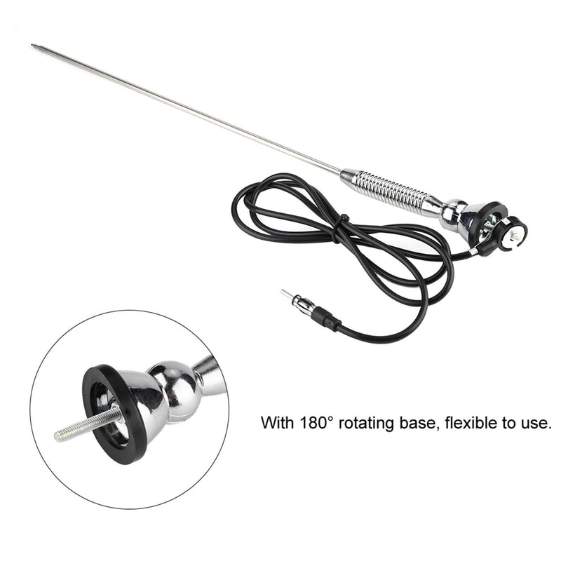 [AUSTRALIA] - Qiilu Automotive Antennas, 18.5" Universal Car Roof Fender Radio AM/FM Aerial Antenna 180°Swivel 