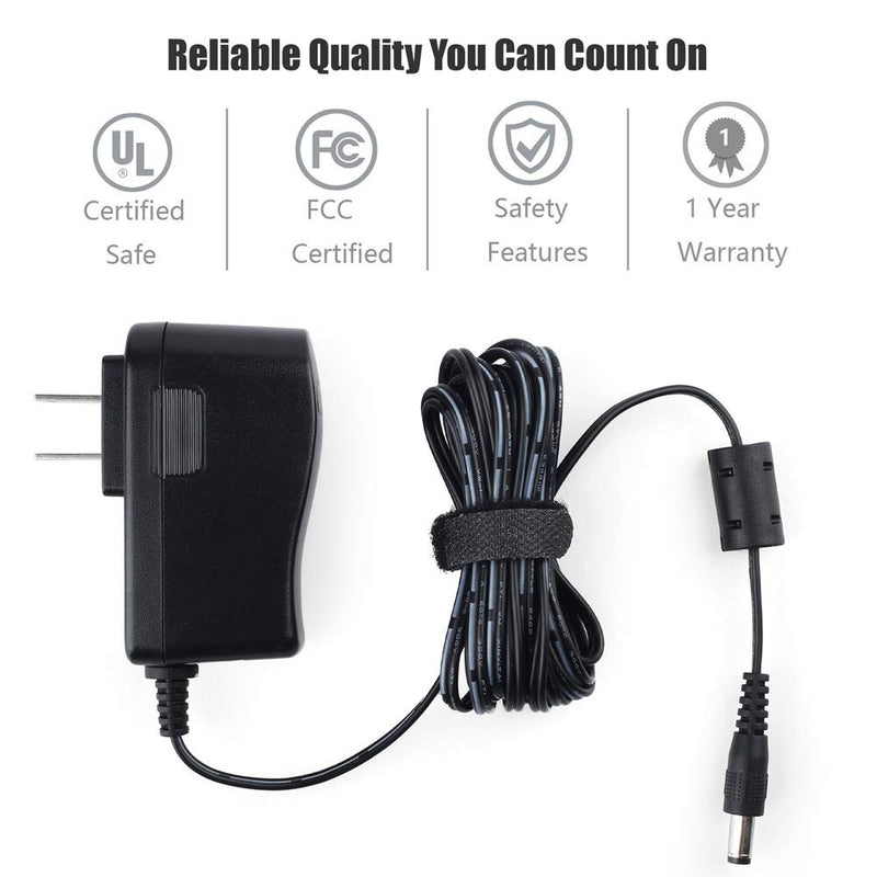 12V Power Adapter, Replacement for Yamaha PA130 PA150, Universal Power Supply Charger Adaptor for Yamaha Keyboard PA PSR YPG YPT DD Series by LotFancy, UL Listed, 8.2Ft Cord