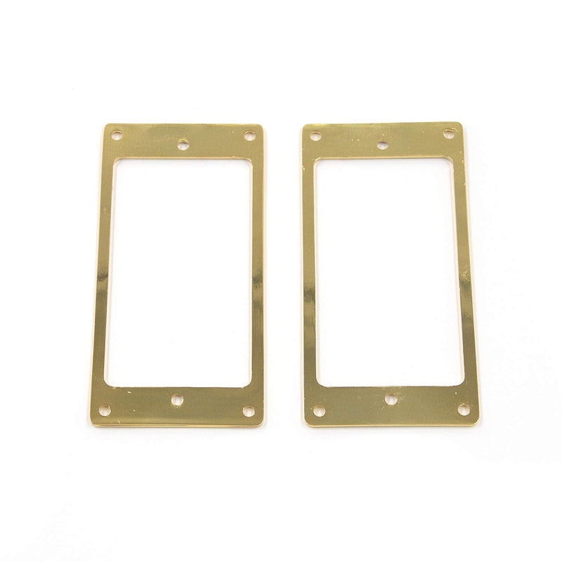 Geesatis Gold 2 PCS Humbucker Pickup Ring Cover Frame Flat Pickup Mounting Rings for LP/SG Guitar Mounting Replacement Electric Guitar Accessories