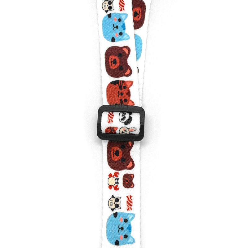 Clip On Ukulele Strap Soft Printed Adjustable - No Drilling Neck Ukulele Strap Easy To Use For Kids (Zoo) Neck Zoo