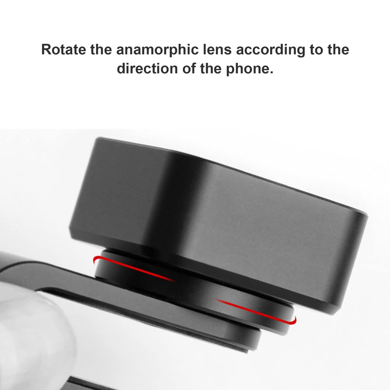 Mobile Anamorphic Lens,1.33X Mobile Phone Wide Screen Deformation Filmmaking Lens,for Smartphones,Easy to Install