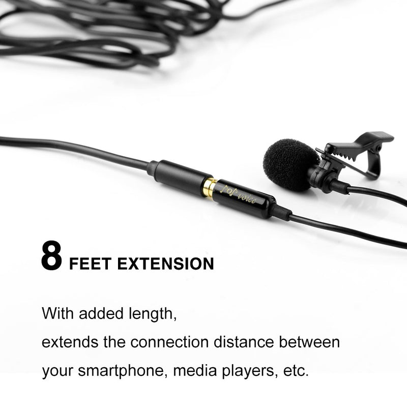 [AUSTRALIA] - PoP voice 8 Feet 3.5mm Stereo Audio Microphone Headphone Extension Cable Male to Female 
